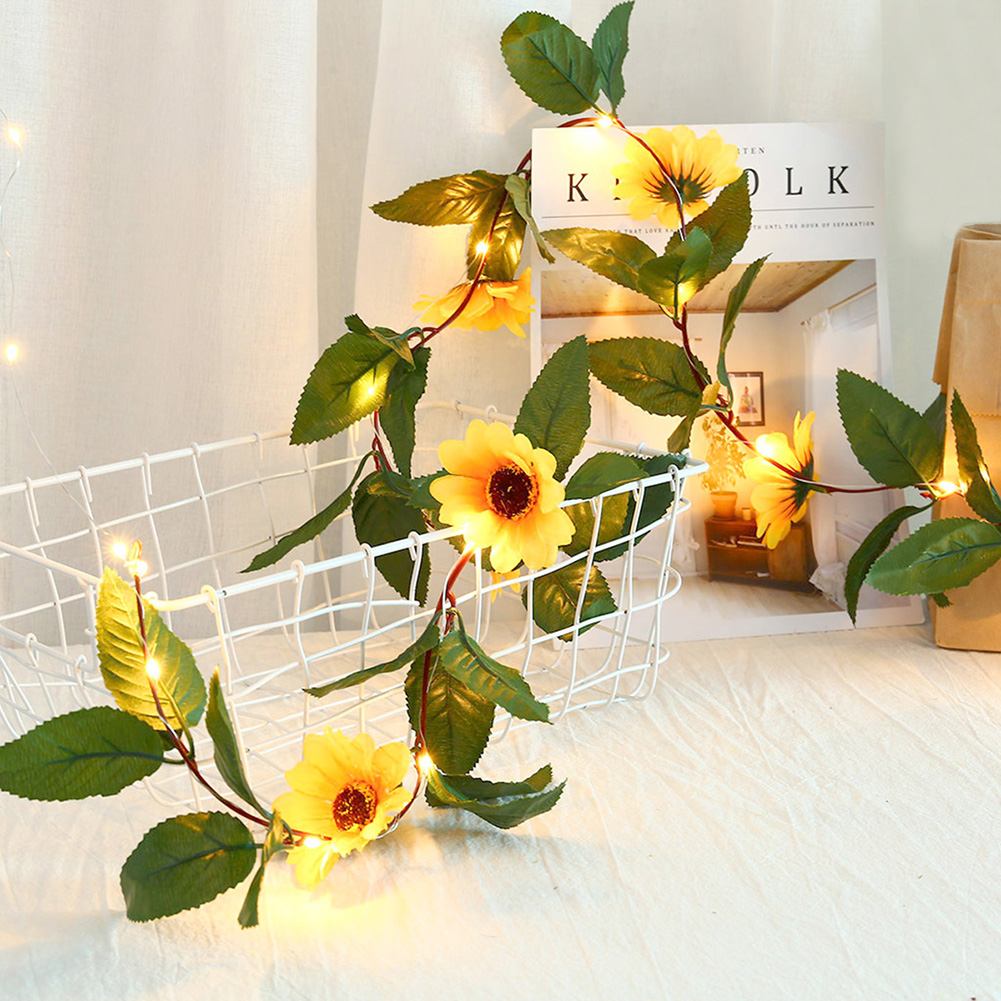 

LED Green Vine Sunflower Fairy Garland Feastival, 501 Original