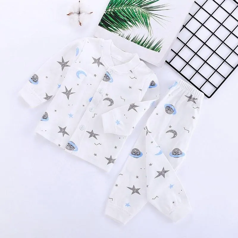 0-2 Years Soft Baby Clothes Set Spring Autumn Cotton Newborn Baby Boys Girls Clothes 2PCS Baby Pajamas Unisex Kids Clothing Sets