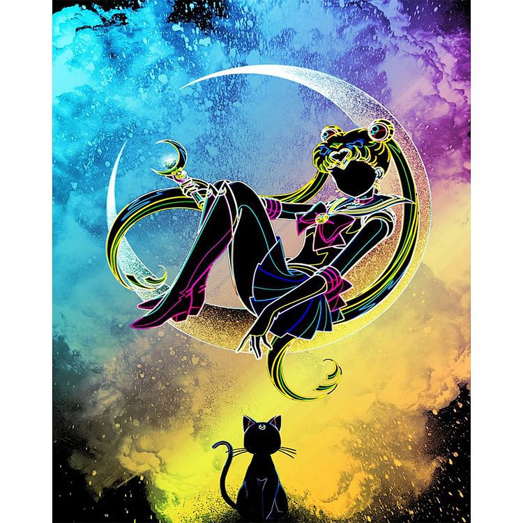 Silhouette - Sailor Moon 11CT Stamped Cross Stitch (40*50CM) fgoby