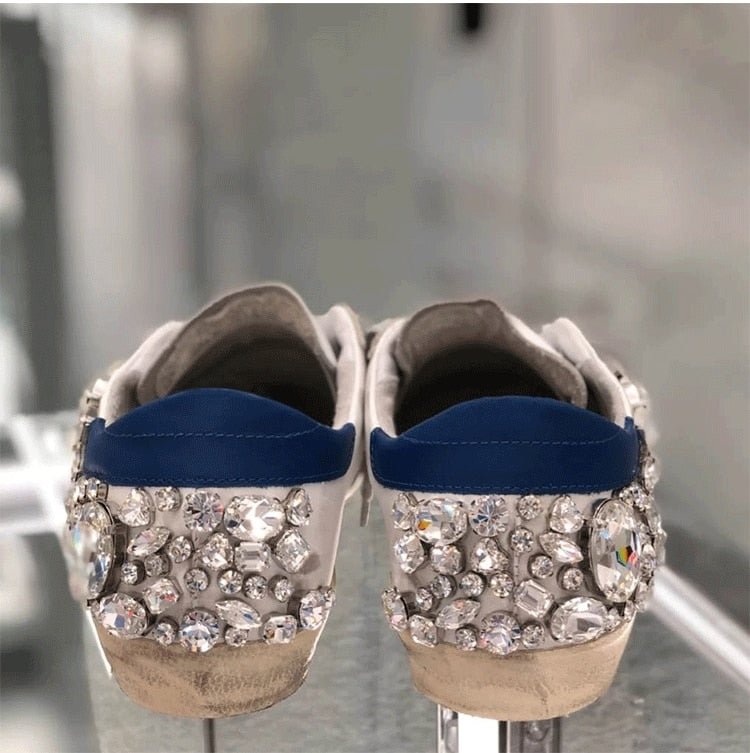 2021 Early Spring New Diamond Versatile Old Star Small Dirty Shoes Sports Leisure Flat Bottom Small White Shoes Women's Board Sh