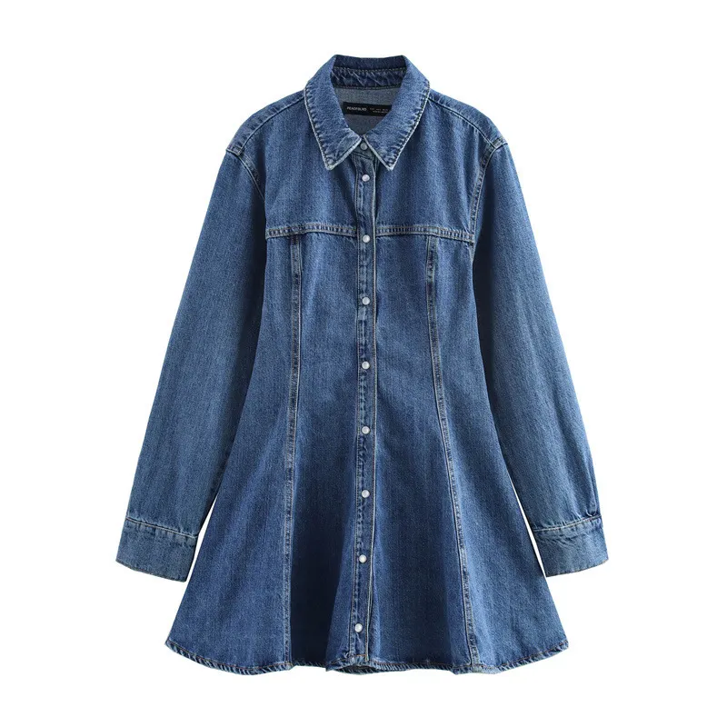 Nigikala Nigikala New Dress Dress Women Decor Long Sleeves To Thin Casual Denim Design Sense 8197083