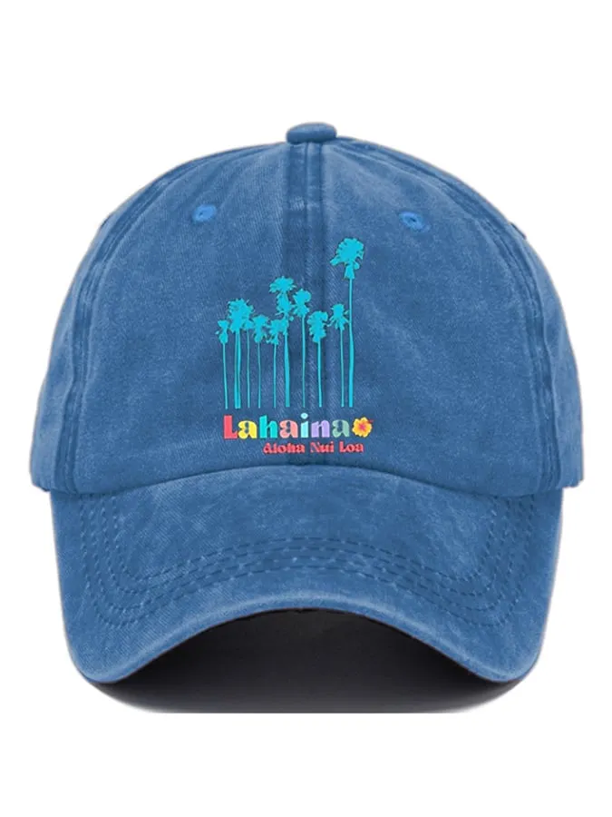 Lahaina Hawaii Maui Print Baseball Cap