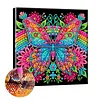 Neon-Regenbogen-Mandala-Schmetterling speziell geformte 5D-DIY-Teilbohrer-Diamanten-Punkte, Edelstein-Kunst-Kits mit Rahmen, Diamanten-Gem&auml;lde, Edelst