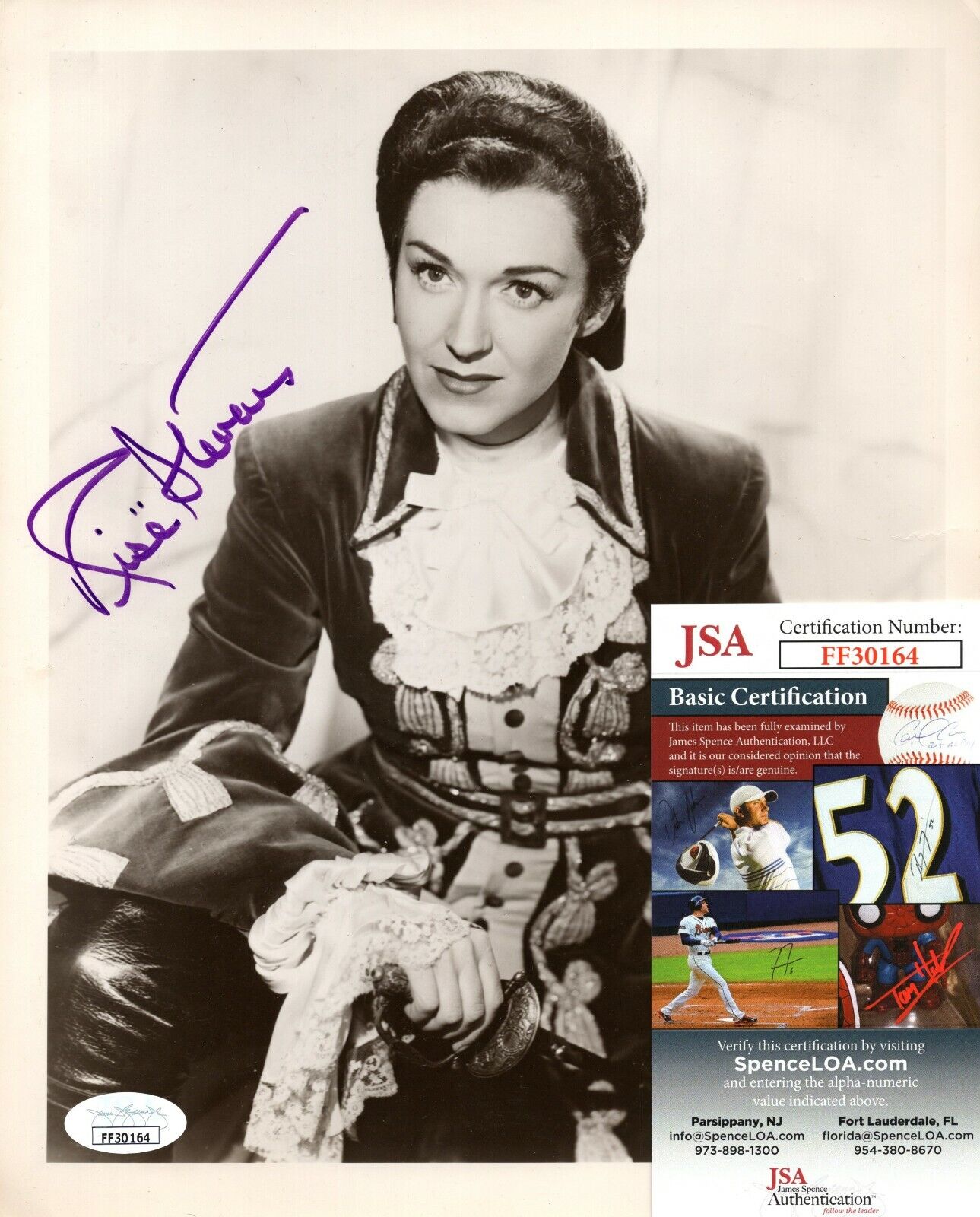 Rise Stevens Opera Singer Hand Signed Autograph 8x10 Vintage Photo Poster painting with JSA COA