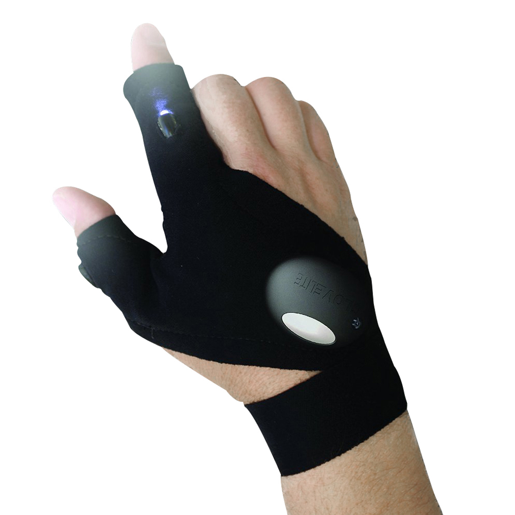 

Outdoor Fishing Magic Strap Fingerless Glove LED Flashlight Torch Cover, 501 Original