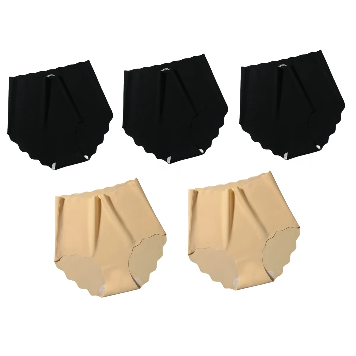 Xinyulin 5Pcs/Set Seamless Panties Women Invisible Briefs Female Underpants High Waist Panties Ultra-thin Underwear Silky Sexy Lingerie