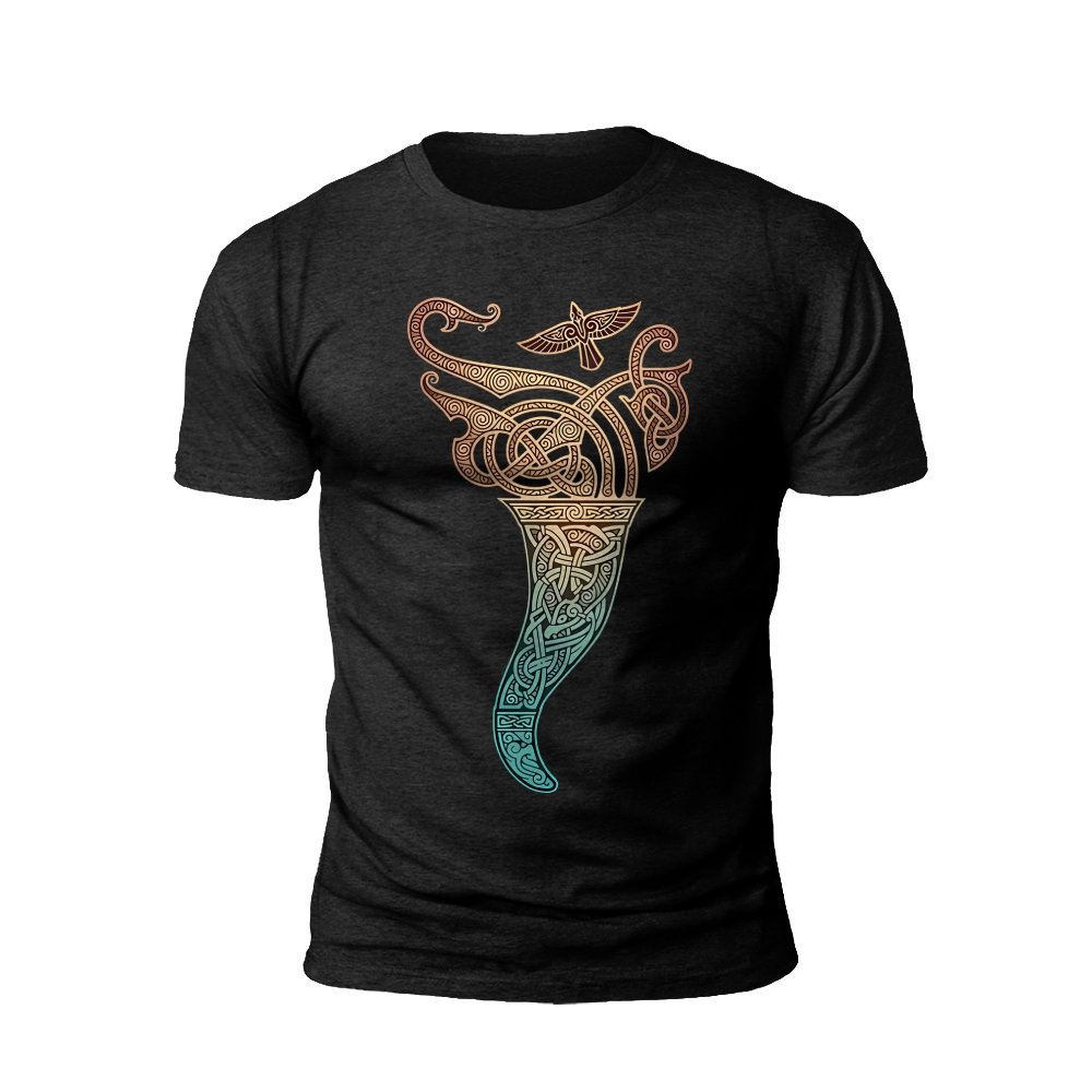 Mystical Mead: Norse Drinking Horn T-Shirt