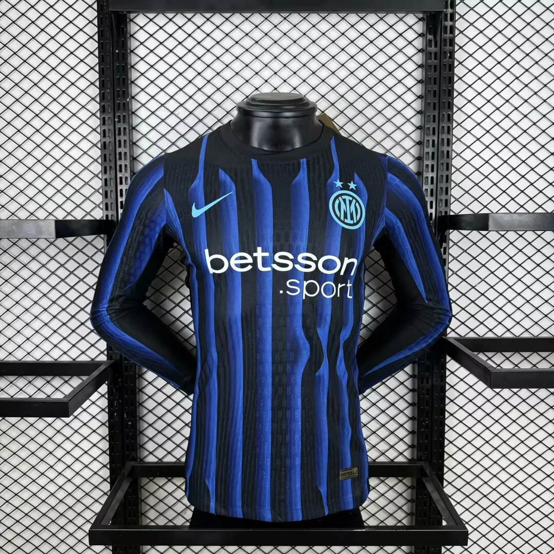 2025/26 Long Sleeves Inter Milan Home Player Version Football Jersey1:1 Quality Thai