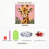 DIY Pre-Framed Giraffe Button Art Canvas Kit
