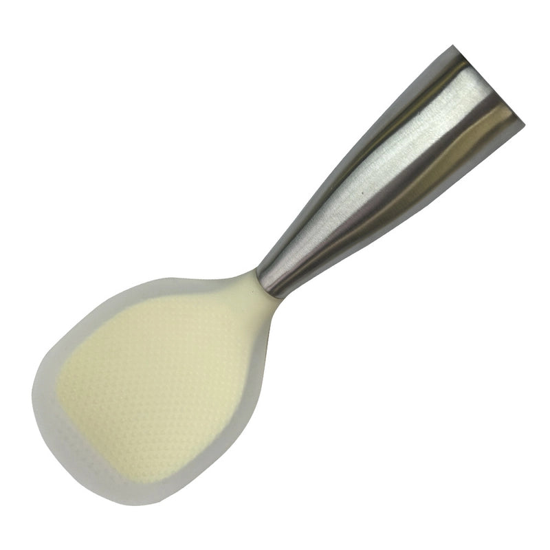 Non-slip Heat-resistant Wooden Handle Vertical Silicone Rice Spoon Rice Cooker Spoon Non-stick Rice Spoon