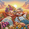 (US Local)4Pack Old Couple-Crystal Rhinestone Diamond Painting(30x30cm)