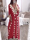 Plus Size Tasseled Batwing Sleeves Maxi Dress