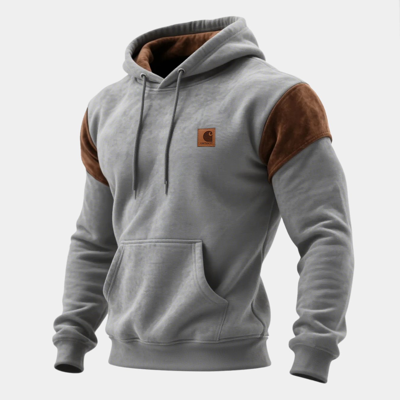 Stylish Hooded Sweatshirt with Contrast Sleeves for All-Season Comfort
