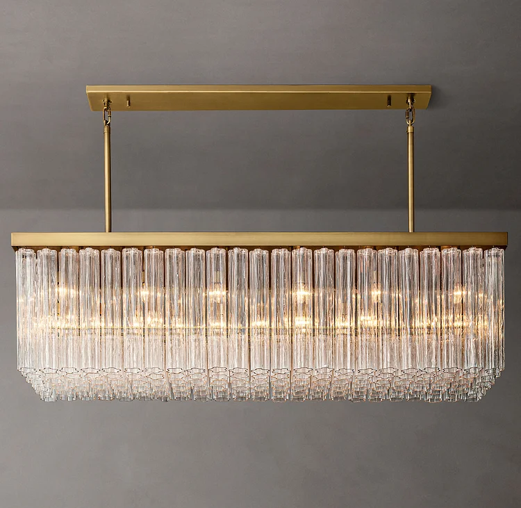 Cielola Luxury Rectangular Glass Chandelier 72" Vjlight