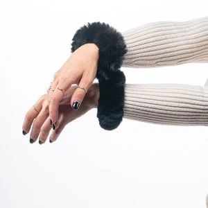 pornhint Pornhint Fur cuffs, fur cuffs for wrists, rabbit fur cuffs