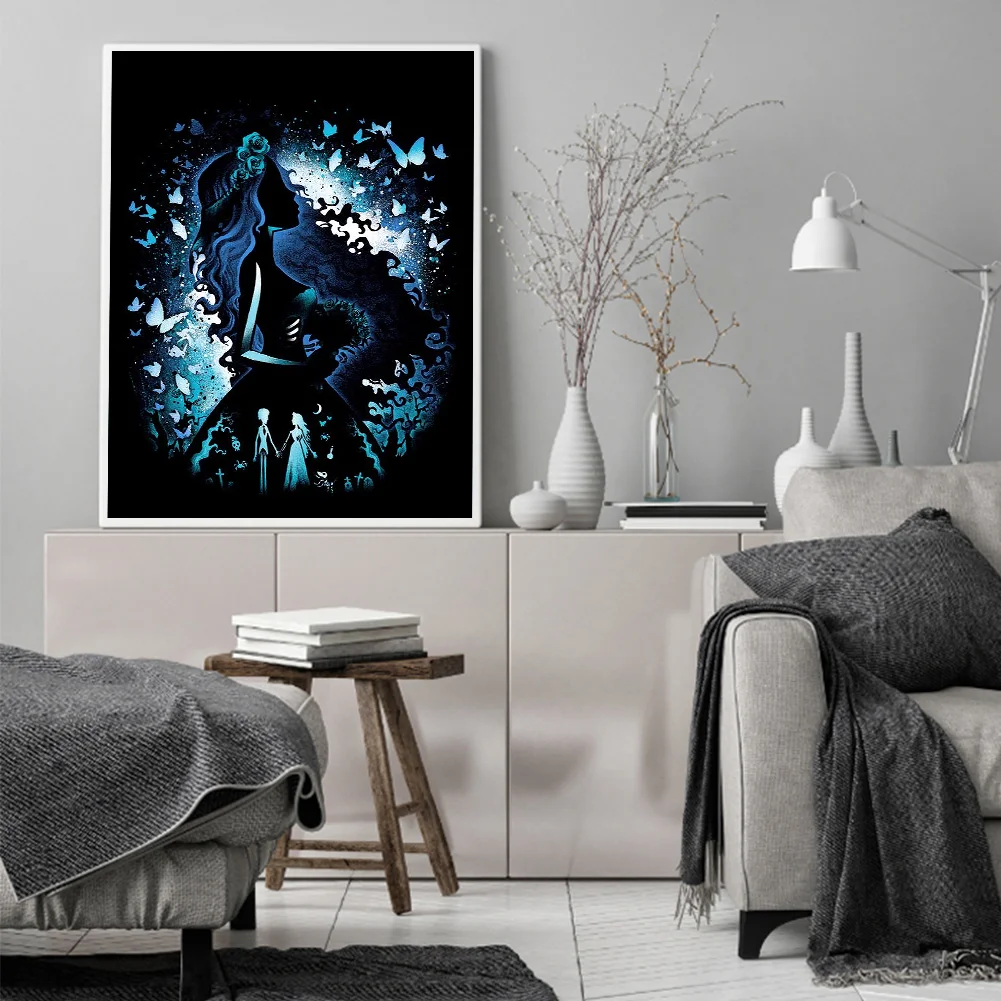 11CT Full Stamped Cross Stitch - Silhouette Series(Canvas|40*50cm)