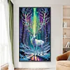 uk.everydayedeals (Limited Stock)Diamond Painting - Square AB Drills - Xmas Aurora Elk(45*75cm)