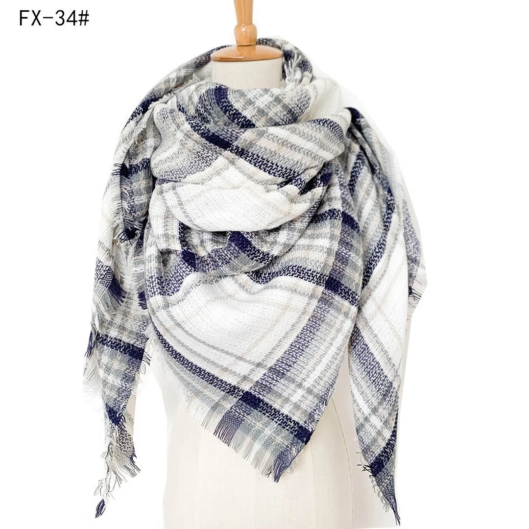 Plaid Pashmina Scarf Winter Scarf For Women