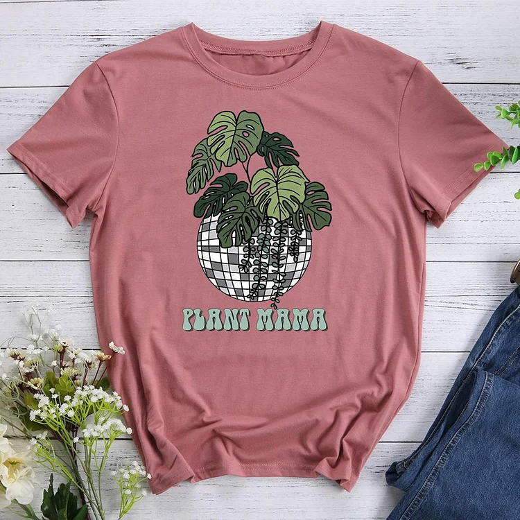 plant mama Round Neck T-shirt