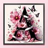 Butterfly And Flower Letter A-11CT Stamped Cross Stitch 40*40cm/15.75*15.75in tapestrymarket