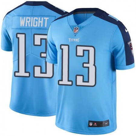 Titans #13 Kendall Wright Light Blue Youth Stitched NFL Limited Rush Jersey