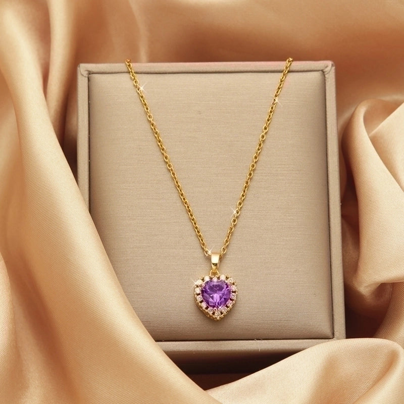 2 Pieces Titanium Steel Vintage Style Tassel Plating Doll Constellation Crown Pendant Necklace