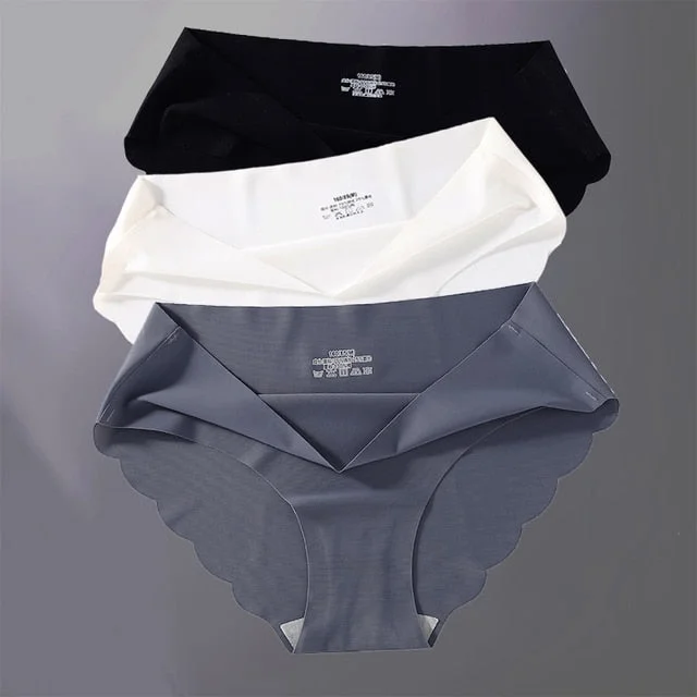 3PCS/Set Women Panties Sexy Seamless Underwear Pantys Lingerie for Female Underpants Soft Solid Color Low-Rise Briefs Intimates