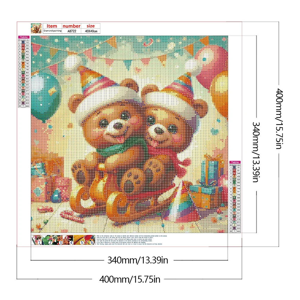 Diamond Painting - Full Round Drill - Playing Bear(Canvas|40*40cm)