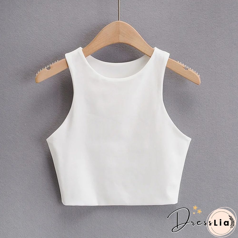 Summer Fashion Women Sexy Slim Tops O-neck Sleeveless Double Nylon Ladies Good Quality Tank Tops 6 Colors