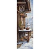 >SALE<Full Embroidery Eco-cotton Thread 11CT Printed Snowscape Cross Stitch 30x90cm