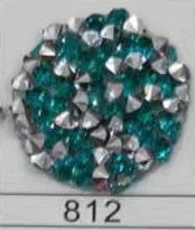 Retro Crystal Stick-on Round Double-sided Portable Mini Mirror