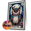 Diamond Painting -DIY Round Partial AB Drill Owl(45x65cm)