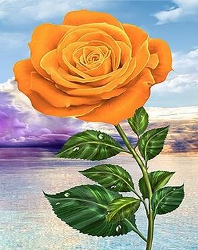 

Big Yellow Rose – Paint By Numbers - 40*50CM, 501 Original