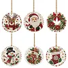 6pcs/set DIY Diamond Special Shape Pearl Art Hanging Wooden Christmas Tree Ornament Kit