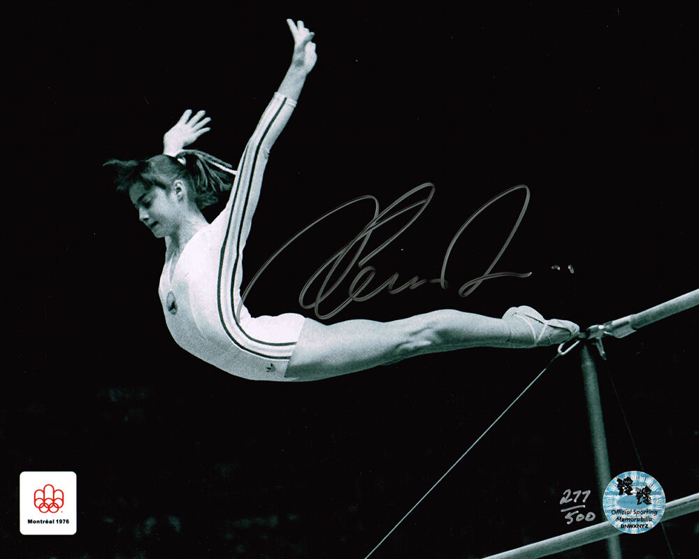 Nadia COMANECI HAND SIGNED Autograph 10x8 Olympic Perfect 10