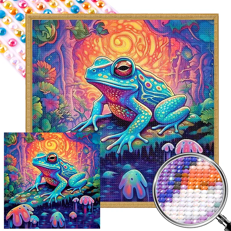 Swamp Tree Frog 30*30CM (Canvas) Full Round Drill Diamond Painting gbfke
