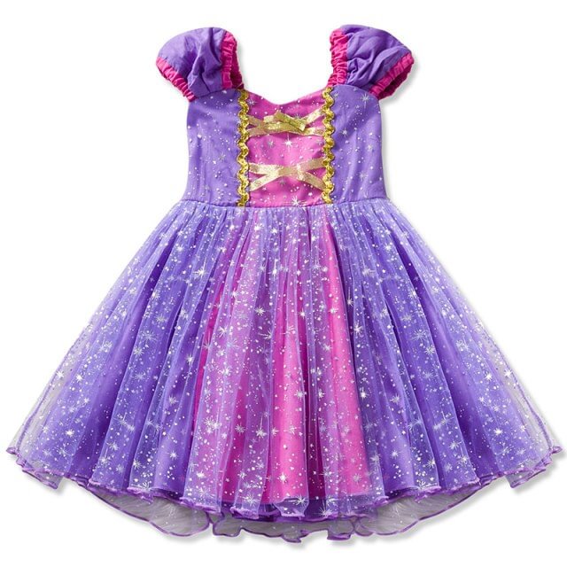 Princess Dress Girl Sofia Cosplay Costume Glitter Tutu Children Kids Anna Elsa Halloween Party Birthday Dress Up Fantasy Vestido