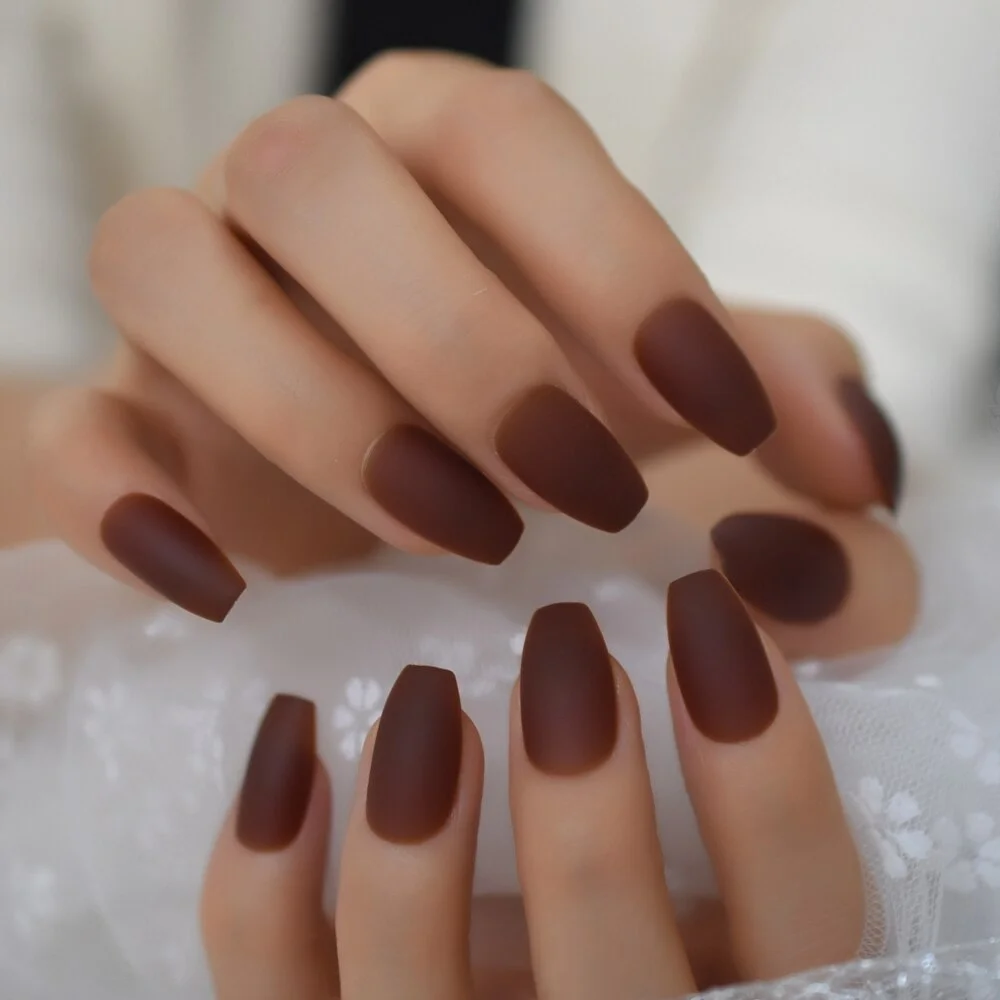 The Cyberpunk Line Original Dancing Line Design Full Cover Nails Coffin Meidum-Long Gray Color Supplies For Professionals Finger-Nail Inspo