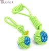 Transer Pet Supply Dog Toys Dogs Chew Teeth Clean Outdoor Traning Fun Playing Green Rope Ball Toy For Large Small Dog Cat 71229