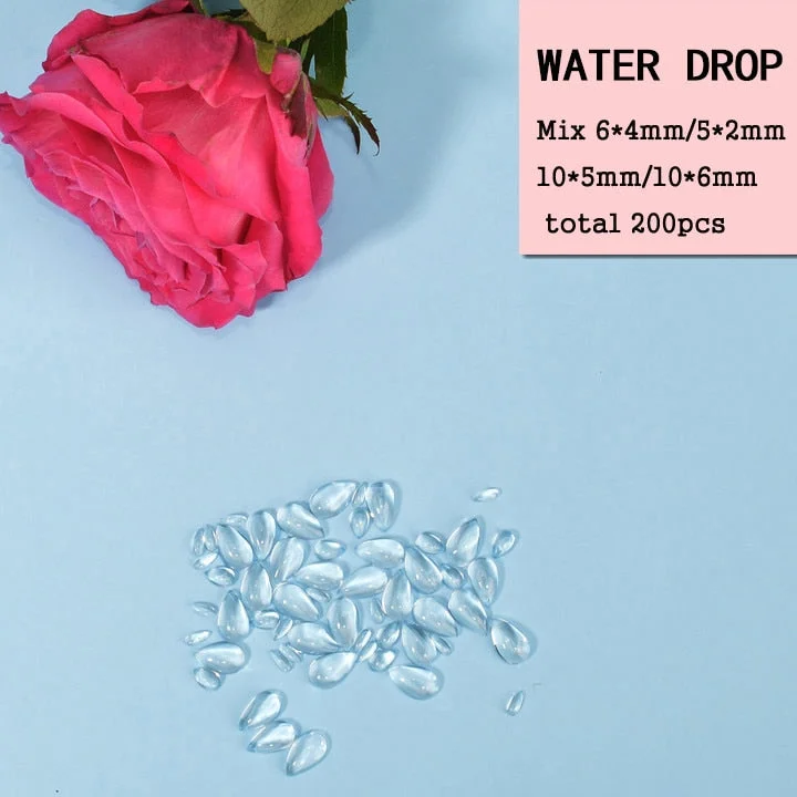 100/200/500pcs Simulation Dewdrop Waterdrop Card Making Accessories Metal Cutting Dies And Stamps Scrapbooking Embossing Decor