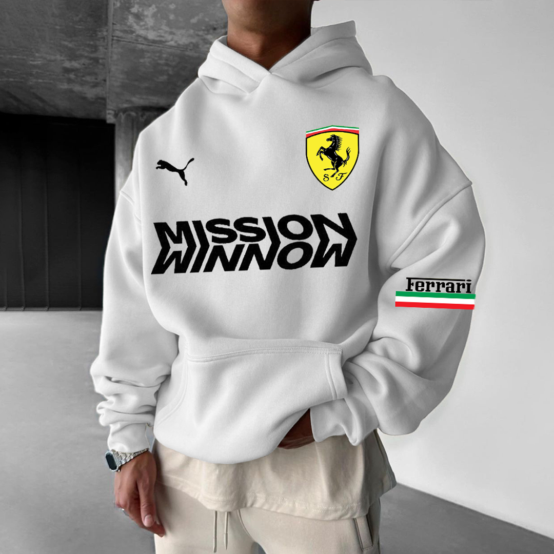 Men's Racing Printed Oversized Steeswear Hoodi / TECHWEAR CLUB / Techwear