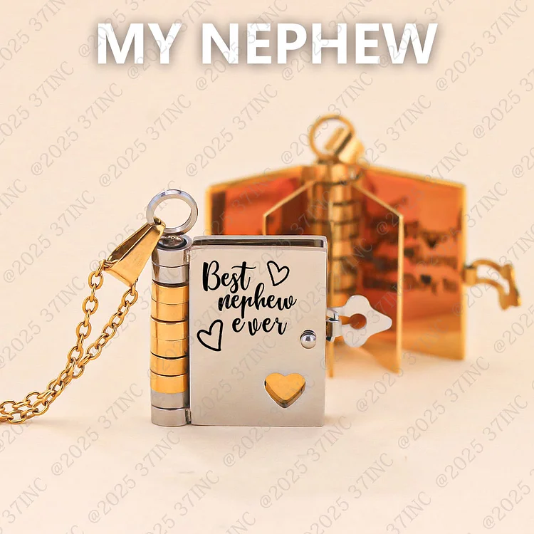 For Nephew - Best Nephew Ever Book Necklace