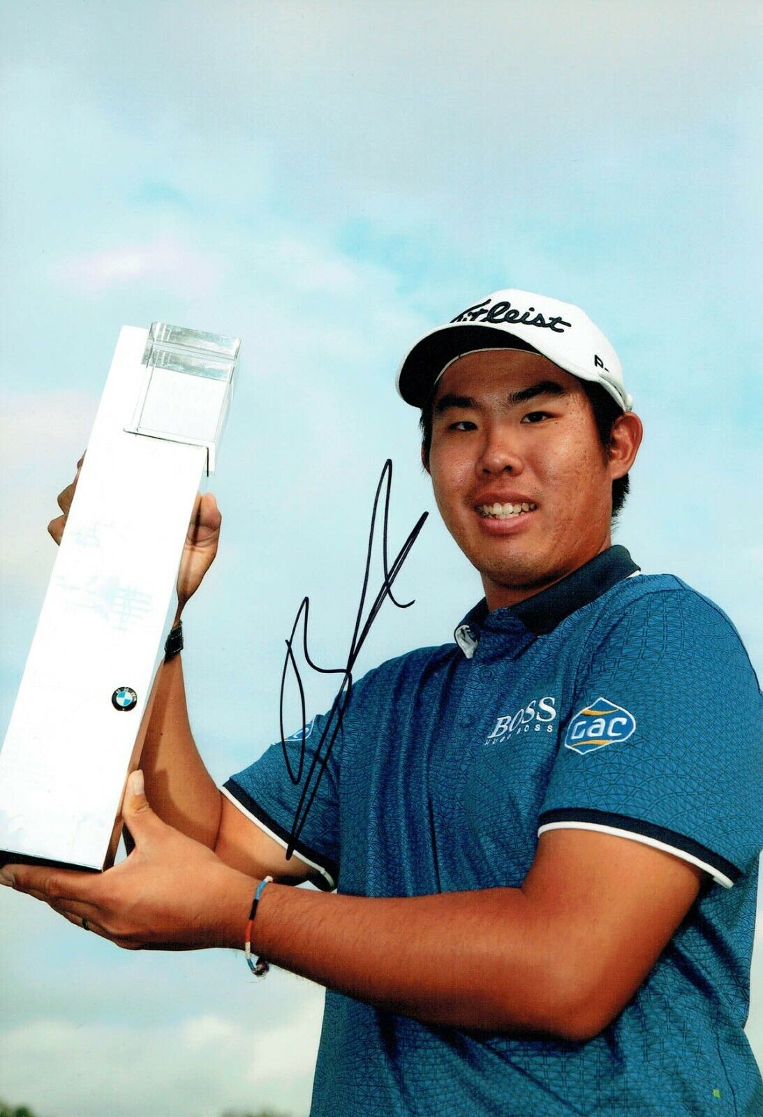 Byeong-Hun AN Signed 12x8 Korean Golf Photo Poster painting 1 Autograph AFTAL COA BMW PGA Winner