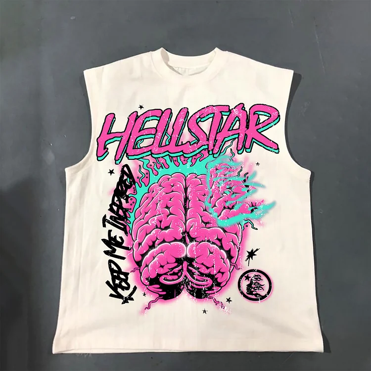 Hellstar Mummy Pink Vintage Graphics 100% Cotton Tank Top