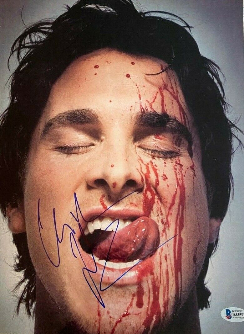 Christian Bale signed autographed 11x14 Photo Poster painting American Psycho Beckett COA