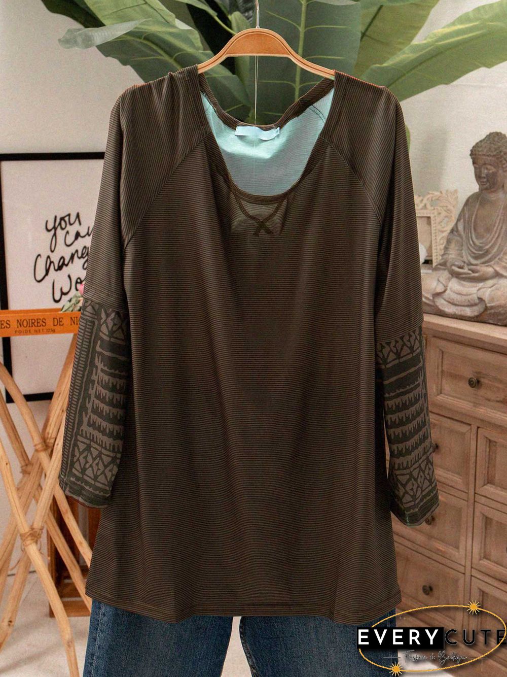 Plus size Cotton Casual Shirts & Tops