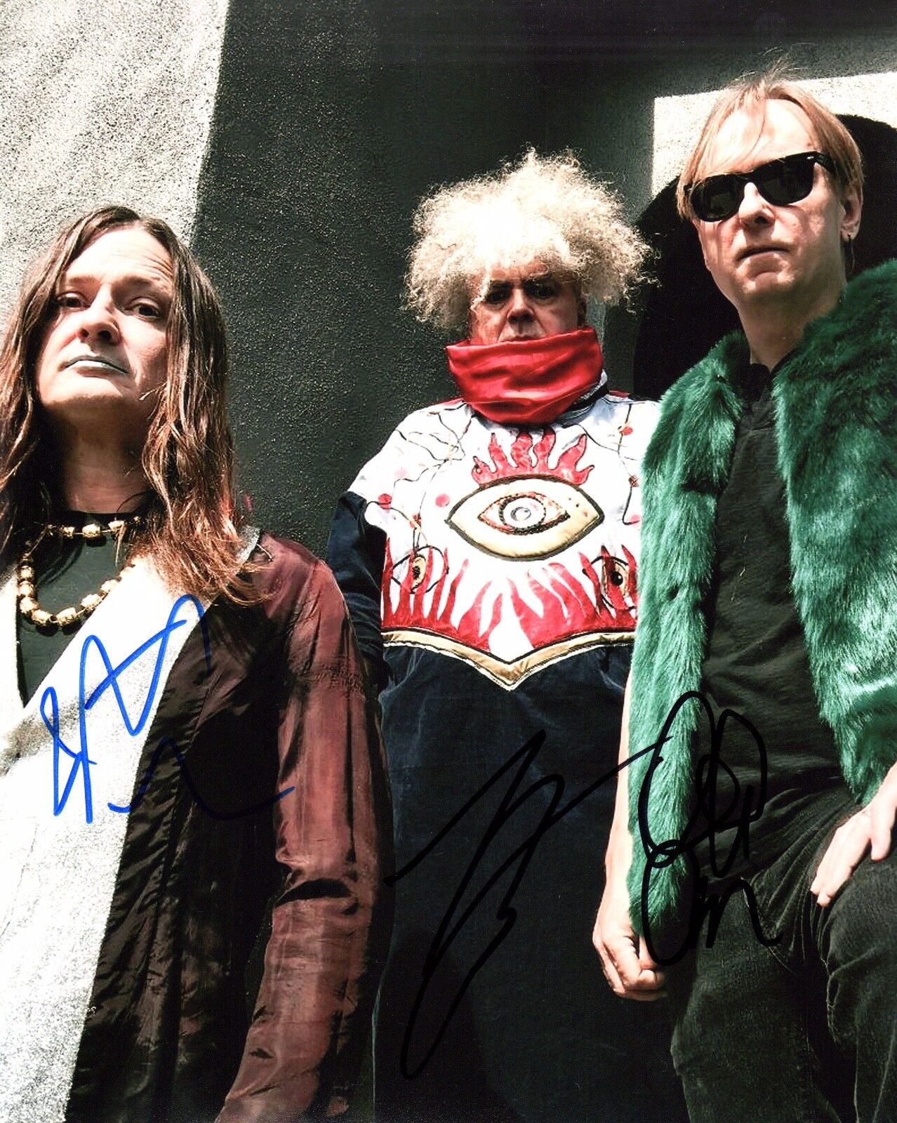 GFA Buzz Osborne x3 Band * THE MELVINS * Signed 8x10 Photo Poster painting PROOF AD1 COA