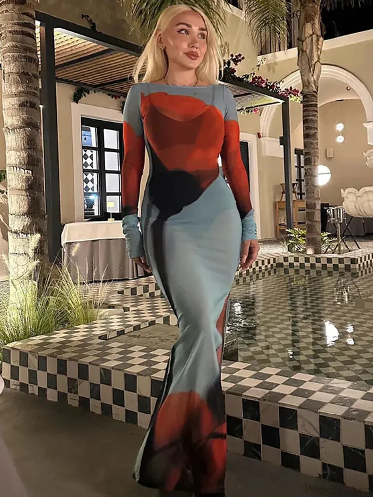 Floral See-through Vacation Dress