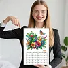 2027 New DIY Diamond Painting Wall Calendar Kit 12-Month Flip Calendar Design Home Decor