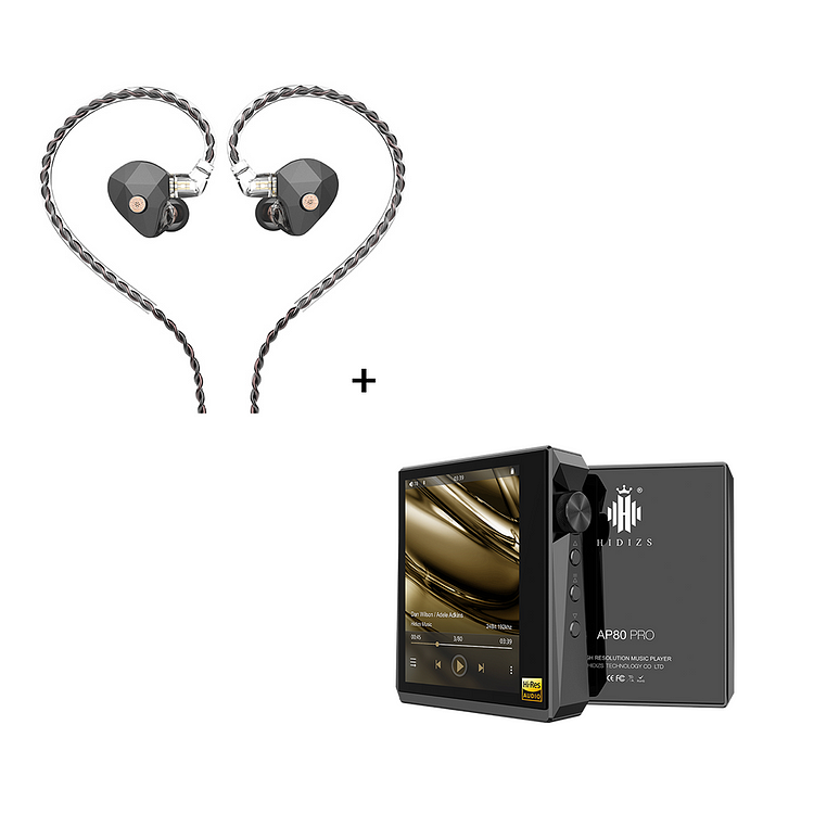 Hidizs MM2 Earphones + AP80 Pro Music Player Bundle